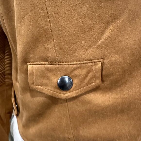 [BLANKNYC] Women’s Faux Suede Moto Jacket in the Size Medium in Toasted Caramel - Picture 12 of 16